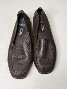 Hush Puppies H2O Brown Leather Slip On Loafers Comfort Shoes Women’s 6M